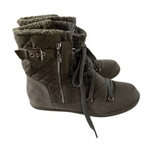 GUESS Boots Ankle Booties Lace Up knit 10